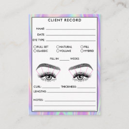 Lash-Client-Record-Add-Logo-Holograph Business Car Visitenkarte