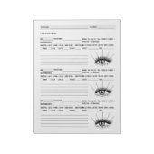 Lash Client Record, Lash Extensions Client Notizblock (Rotiert)