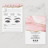 Lash-Client-Record-Logo hinzufügen Blindfarben Ros Visitenkarte (Vorne/Hinten)