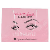 Lash-Erweiterung Lashes Brow Pink Lash Aftercare K Große Geschenktüte (Rückseite)