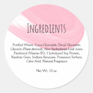 Lash-Erweiterung Lashes Pink Lash Bath Ingredients Runder Aufkleber