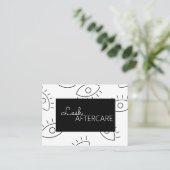 Lash-Erweiterungen Aftercare-Karte Visitenkarte (Stehend Vorderseite)