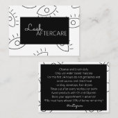 Lash-Erweiterungen Aftercare-Karte Visitenkarte (Vorne/Hinten)