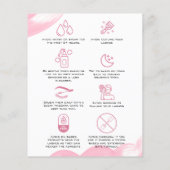 Lash-Erweiterungen Makeup Aftercare Instructions S Flyer (Hinten)