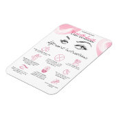 Lash-Erweiterungen Makeup Aftercare Instructions S Magnet (Linke Seite)
