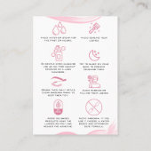 Lash-Erweiterungen Makeup Aftercare Instructions S Terminkarte (Rückseite)