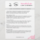Lash-Erweiterungen Minimalistische Pink-Haftung Ve Flyer (Vorne)