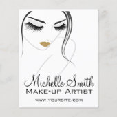 Lash-Erweiterungen mit langen Blitzen Flyer (Vorne)