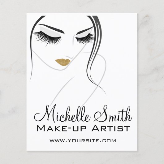 Lash-Erweiterungen mit langen Blitzen Flyer (Vorne)