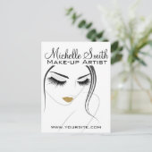 Lash-Erweiterungen mit langen Blitzen Postkarte (Stehend Vorderseite)