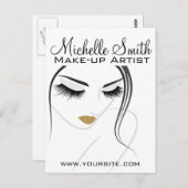 Lash-Erweiterungen mit langen Blitzen Postkarte (Vorne/Hinten)