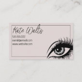 Lash-Erweiterungen Moderne, saubere Visitenkarte (Rückseite)
