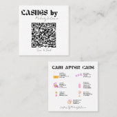 Lash-Erweiterungen nach Betreuungssymbolen Quadratische Visitenkarte (Vorne/Hinten)