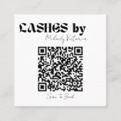 Lash-Erweiterungen nach Betreuungssymbolen Quadratische Visitenkarte (Vorderseite)