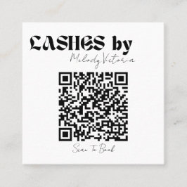 Lash-Erweiterungen nach Betreuungssymbolen Quadratische Visitenkarte