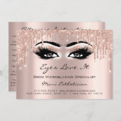 Lash Extension Aftercare Instruction Eyes Glitzern Einladung (Vorne/Hinten)