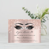 Lash Extension Aftercare Instruction Eyes Glitzern Einladung (Stehend Vorderseite)