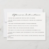 Lash Extension Aftercare Instruction Spark Glitzer Einladung (Rückseite)