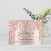 Lash Extension Aftercare Instruction Spark Glitzer Einladung (Stehend Vorderseite)