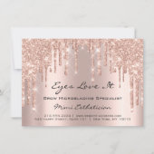 Lash Extension Aftercare Instruction Spark Glitzer Einladung (Vorderseite)