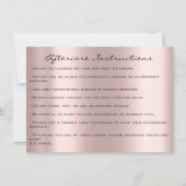 Lash Extension Aftercare Instruction Spark Kiss Einladung (Rückseite)