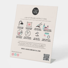 Lash Extension Aftercare Instructions Beauty Salon Sockelschild
