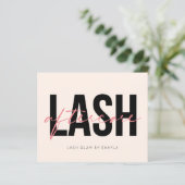 Lash Extension Aftercare Instructions Flyer Card (Stehend Vorderseite)