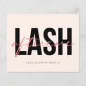 Lash Extension Aftercare Instructions Flyer Card (Vorderseite)