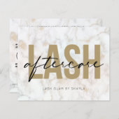 Lash Extension Aftercare Instructions Marmorkarte (Vorne/Hinten)