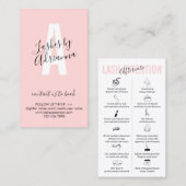 Lash Extension Aftercare Visitenkarte (Vorne/Hinten)