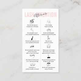 Lash Extension Aftercare Visitenkarte