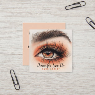 Lash Extension Artist Tech, Beauty Makeup Quadratische Visitenkarte