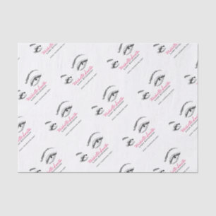 Lash Extension Black and White Makeup Artist Brow Seidenpapier