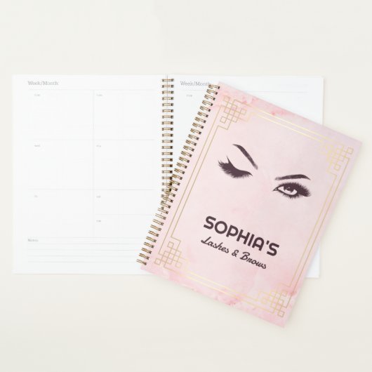 Lash Extension Brows Pink Gold Terminplaner Planer (Anzeige)