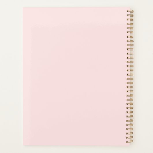 Lash Extension Brows Pink Gold Terminplaner Planer (Rückseite)