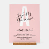 Lash Extension Business Makeup Stylist Acrylschild (Vorderseite)