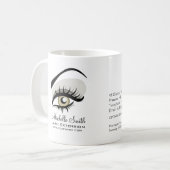 Lash Extension Company Branding Kaffeetasse (Vorderseite Links)