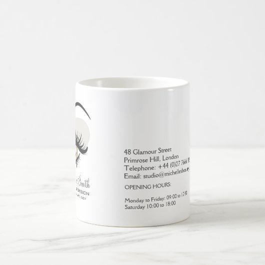 Lash Extension Company Branding Kaffeetasse (Mittel)