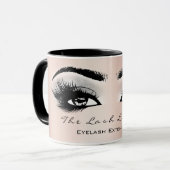 Lash Extension Eye Makeup Artist Studio Grau Rose Tasse (Vorderseite Links)