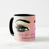 Lash Extension Eye Makeup Artist Studio Peach-Rose Tasse (Vorderseite Links)