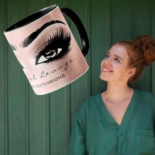 Lash Extension Eye Makeup Artist Studio Rose Gold Tasse