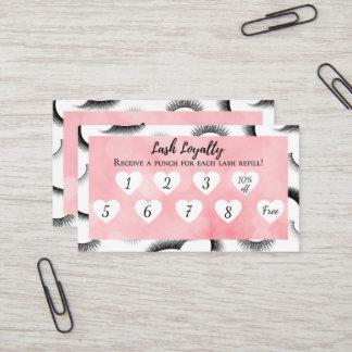 Lash Extension Filler Loyalty Card Visitenkarte