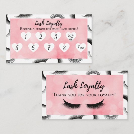 Lash Extension Filler Loyalty Card Visitenkarte (Vorne/Hinten)
