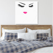 Lash Extension Line Art von Woman Face Lashes Leinwanddruck (Insitu (Schlafzimmer))