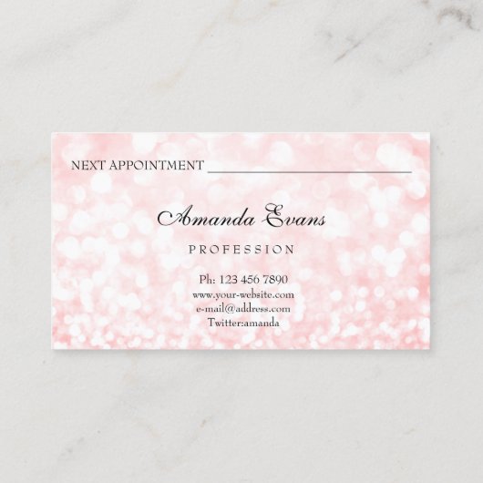 Lash Extension Makeup Artist Floral Glitzer Blue Terminkarte (Rückseite)