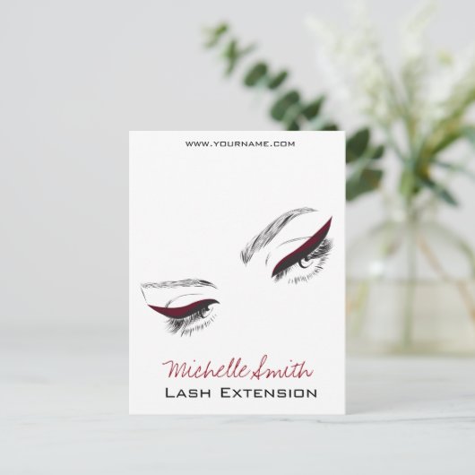 Lash Extension Postkarte (Stehend Vorderseite)