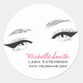 Lash Extension Runder Aufkleber (Vorderseite)