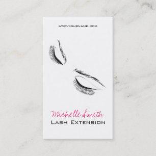 Lash Extension-Visitenkarte durch lange Gesichtshä Visitenkarte