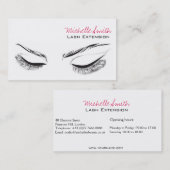 Lash Extension-Visitenkarte durch lange Gesichtshä Visitenkarte (Vorne/Hinten)