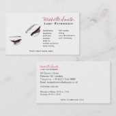 Lash Extension-Visitenkarte durch lange Gesichtshä Visitenkarte (Vorne/Hinten)